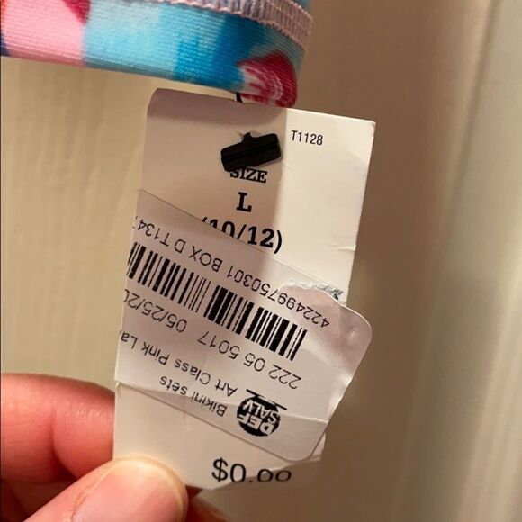 (5/$25) Art Class Pink Tropical rash guard - Picture 3 of 5